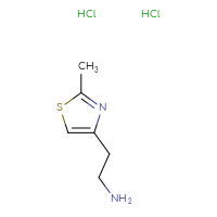 Chemical structure of 2-(2-methyl-1,3-thiazol-4-yl)ethan-1-amine dihydrochloride - CSSB02495365028