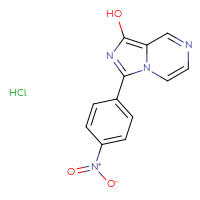 Chemical structure of 3-(4-nitrophenyl)imidazo[1,5-a]pyrazin-1-ol hydrochloride - CSSB00000737709