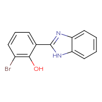 Chemical structure of 2-(1H-1,3-benzodiazol-2-yl)-6-bromophenol - CSSB03560489397