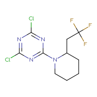Chemical structure of 2,4-dichloro-6-[2-(2,2,2-trifluoroethyl)piperidin-1-yl]-1,3,5-triazine - CSSB21332061311