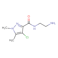 Chemical structure of N-(2-aminoethyl)-4-chloro-1,5-dimethyl-1H-pyrazole-3-carboxamide - CSSB00010163030
