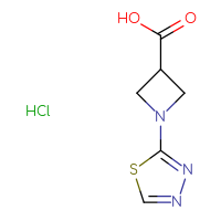 Chemical structure of 1-(1,3,4-thiadiazol-2-yl)azetidine-3-carboxylic acid hydrochloride - CSSB03496549407