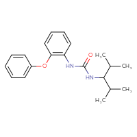 Chemical structure of 3-(2,4-dimethylpentan-3-yl)-1-(2-phenoxyphenyl)urea - CSSB21432522954
