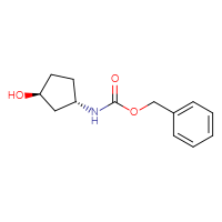 Chemical structure of benzyl N-[(1S,3S)-3-hydroxycyclopentyl]carbamate - CSSB00015796432