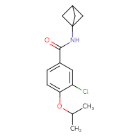 Chemical structure of N-{bicyclo[1.1.1]pentan-1-yl}-3-chloro-4-(propan-2-yloxy)benzamide - CSSB06501302942