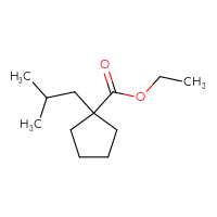 Chemical structure of ethyl 1-(2-methylpropyl)cyclopentane-1-carboxylate - CSSB00012720124