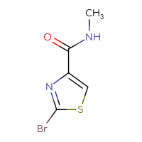 Chemical structure of 2-bromo-N-methyl-1,3-thiazole-4-carboxamide - CSSB00010260535