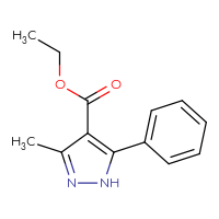 Chemical structure of ethyl 3-methyl-5-phenyl-1H-pyrazole-4-carboxylate - CSSB00016251941