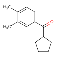 Chemical structure of cyclopentyl(3,4-dimethylphenyl)methanone - CSSB00011268464