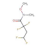 Chemical structure of 2,2,4,4-tetrafluoro-N-methoxy-N-methylbutanamide - CSSB20884839756