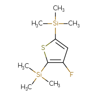 Chemical structure of [3-fluoro-5-(trimethylsilyl)thiophen-2-yl]trimethylsilane - CSSB00135377666