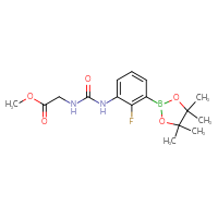 Chemical structure of methyl 2-({[2-fluoro-3-(4,4,5,5-tetramethyl-1,3,2-dioxaborolan-2-yl)phenyl]carbamoyl}amino)acetate - CSSB03591024659