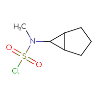 Chemical structure of N-{bicyclo[3.1.0]hexan-6-yl}-N-methylsulfamoyl chloride - CSSB00119142813