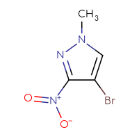 Chemical structure of 4-bromo-1-methyl-3-nitro-1H-pyrazole - CSSB00000754044