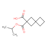 Chemical structure of 2-[(propan-2-yloxy)carbonyl]spiro[3.3]heptane-2-carboxylic acid - CSSB03555987102