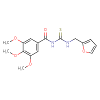 Chemical structure of 3-[(furan-2-yl)methyl]-1-(3,4,5-trimethoxybenzoyl)thiourea - CSSB00020579427