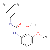 Chemical structure of 1-(2,3-dimethoxyphenyl)-3-(3,3-dimethylcyclobutyl)urea - CSSB02027929406