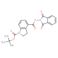 Chemical structure of 1-tert-butyl 4-(1,3-dioxo-2,3-dihydro-1H-isoindol-2-yl) 2,3-dihydro-1H-indole-1,4-dicarboxylate - CSSB00116216762