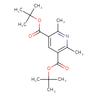 Chemical structure of 3,5-di-tert-butyl 2,6-dimethylpyridine-3,5-dicarboxylate - CSSB06263140816