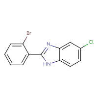 Chemical structure of 2-(2-bromophenyl)-5-chloro-1H-1,3-benzodiazole - CSSB00000487738