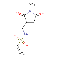 Chemical structure of N-[(1-methyl-2,5-dioxopyrrolidin-3-yl)methyl]ethene-1-sulfonamide - CSSB21332124844