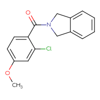 Chemical structure of 2-(2-chloro-4-methoxybenzoyl)-2,3-dihydro-1H-isoindole - CSSB00093770843