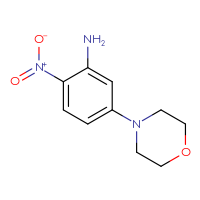 Chemical structure of 5-(morpholin-4-yl)-2-nitroaniline - CSSB00000261352