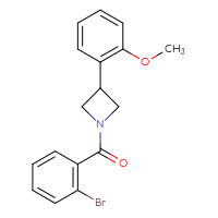 Chemical structure of 1-(2-bromobenzoyl)-3-(2-methoxyphenyl)azetidine - CSSB21432560176
