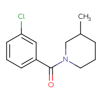 Chemical structure of 1-(3-chlorobenzoyl)-3-methylpiperidine - CSSB00000002794