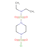 Chemical structure of 4-(diethylsulfamoyl)piperazine-1-sulfonyl chloride - CSSB21224765620