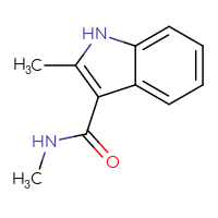Chemical structure of N,2-dimethyl-1H-indole-3-carboxamide - CSSB00011197017