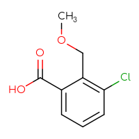 Chemical structure of 3-chloro-2-(methoxymethyl)benzoic acid - CSSB03552494615