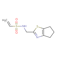Chemical structure of N-({4H,5H,6H-cyclopenta[d][1,3]thiazol-2-yl}methyl)ethene-1-sulfonamide - CSSB00157171926