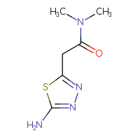 Chemical structure of 2-(5-amino-1,3,4-thiadiazol-2-yl)-N,N-dimethylacetamide - CSSB00000118202
