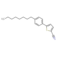Chemical structure of 5-(4-octylphenyl)thiophene-2-carbonitrile - CSSB06581406420