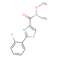 Chemical structure of 2-(2-fluorophenyl)-N-methoxy-N-methyl-1,3-thiazole-4-carboxamide - CSSB00103884870