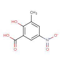 Chemical structure of 2-hydroxy-3-methyl-5-nitrobenzoic acid - CSSB00009870323