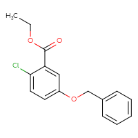 Chemical structure of ethyl 5-(benzyloxy)-2-chlorobenzoate - CSSB00011070352
