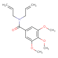 Chemical structure of 3,4,5-trimethoxy-N,N-bis(prop-2-en-1-yl)benzamide - CSSB00046138123