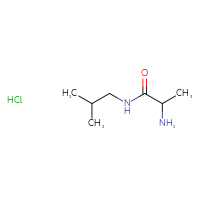 Chemical structure of 2-amino-N-(2-methylpropyl)propanamide hydrochloride - CSSB00025753496