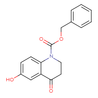 Chemical structure of benzyl 6-hydroxy-4-oxo-1,2,3,4-tetrahydroquinoline-1-carboxylate - CSSB03496563151