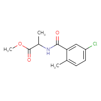 Chemical structure of methyl 2-[(5-chloro-2-methylphenyl)formamido]propanoate - CSSB00006486842