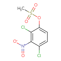 Chemical structure of 2,4-dichloro-3-nitrophenyl methanesulfonate - CSSB00153818570
