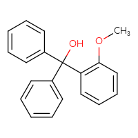 Chemical structure of (2-methoxyphenyl)diphenylmethanol - CSSB21284860517