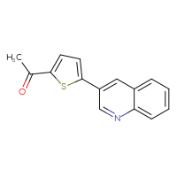 Chemical structure of 1-[5-(quinolin-3-yl)thiophen-2-yl]ethan-1-one - CSSB00160503706