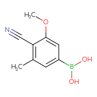 Chemical structure of (4-cyano-3-methoxy-5-methylphenyl)boronic acid - CSSB02128267216