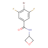Chemical structure of 4-bromo-3,5-difluoro-N-(oxetan-3-yl)benzamide - CSSB01150964371