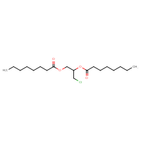 Chemical structure of 1-chloro-3-(octanoyloxy)propan-2-yl octanoate - CSSB00159244692