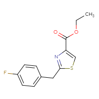 Chemical structure of ethyl 2-[(4-fluorophenyl)methyl]-1,3-thiazole-4-carboxylate - CSSB00000419709