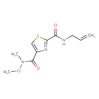 Chemical structure of N4-methoxy-N4-methyl-N2-(prop-2-en-1-yl)-1,3-thiazole-2,4-dicarboxamide - CSSB01395046758